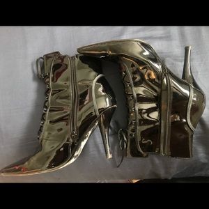 Nine West Patent leather stiletto boots